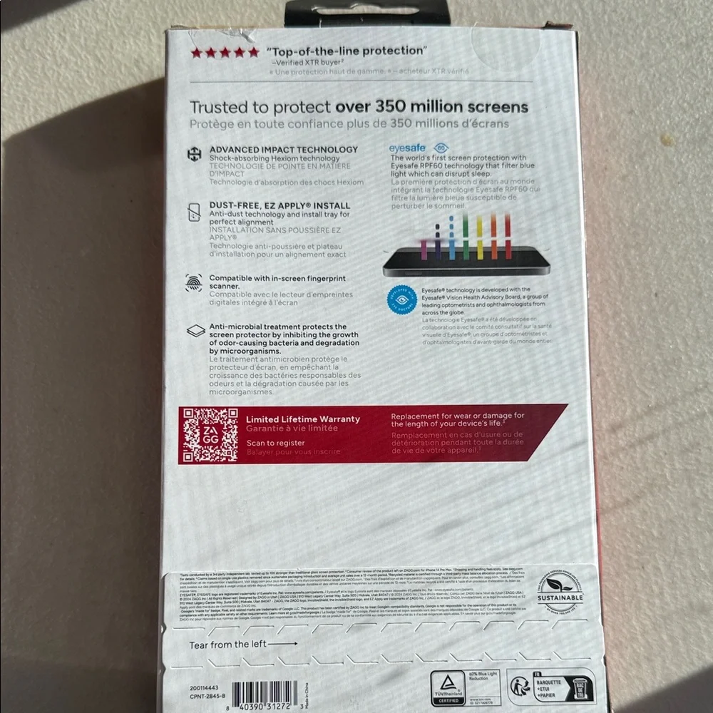 ZAGG InvisibleShield Screen Protector for Google Pixel 9 Pro XL - Black